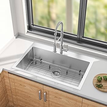 Sink Below EA3枚セット ティーカップ CASAINC Undermount 33-in x 22-in Brushed Nickel Stainless